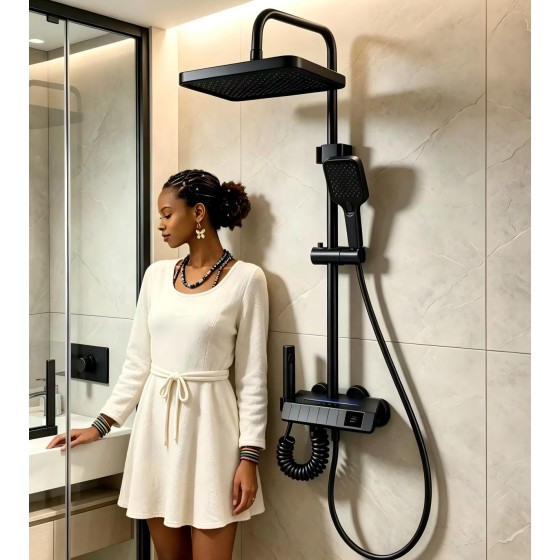 N115C-NGN black shower set ,stock