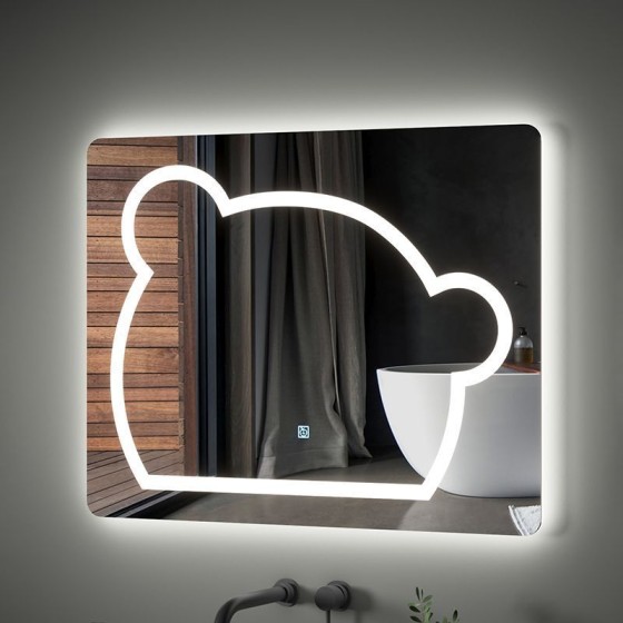 T126-2-NGN 60*80led mirror,and light(Warm colors, white, blue),With back panel STOCK
