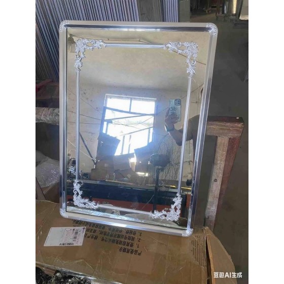 T137W-NGN 50*70 relief mirror silvery border stock