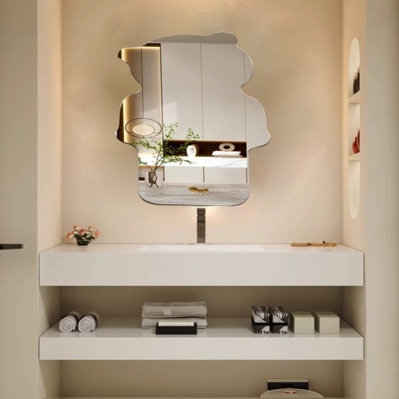 T128-NGN 80×60 led mirror,and light(Warm colors, white, blue),With back panel STOCK