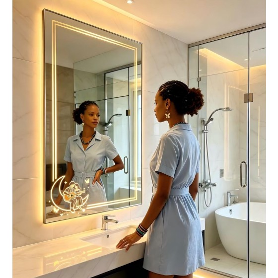 T39 60*80cm 3light mirror,our song,our mirror,forever in golden light ,stock