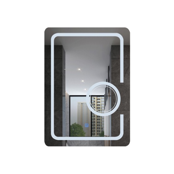 T151-NGN 80*60 cm led mirror white and 3 light   ,With back panel STOCK