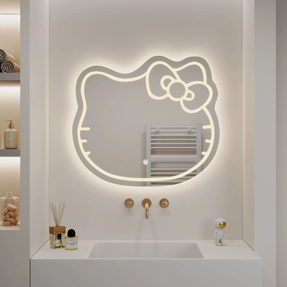 T130-NGN 70*70 led mirrror and light(Warm colors, white, blue),With back panel STOCK