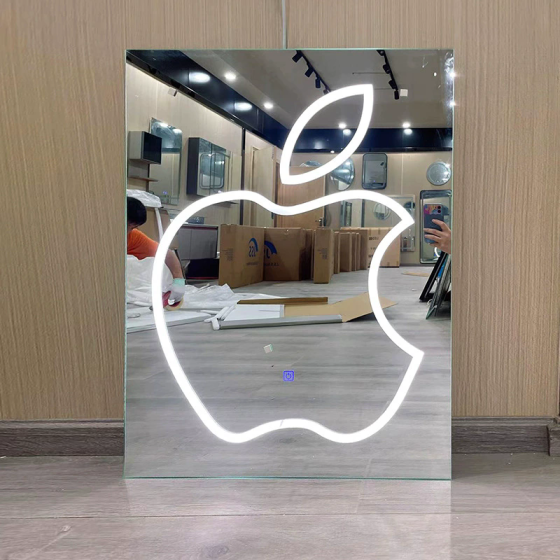 T182-NGN  80×60 led mirror,and WHITE And 3 Light ,With back panel STOCK