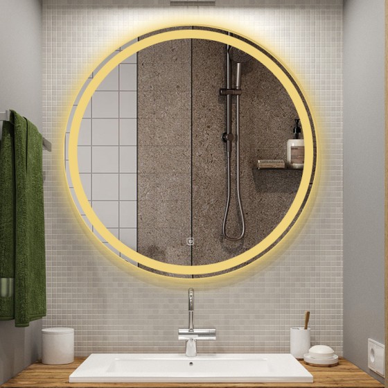 T175-NGN  ,led mirror,and light(Warm colors, white, blue),With back panel STOCK