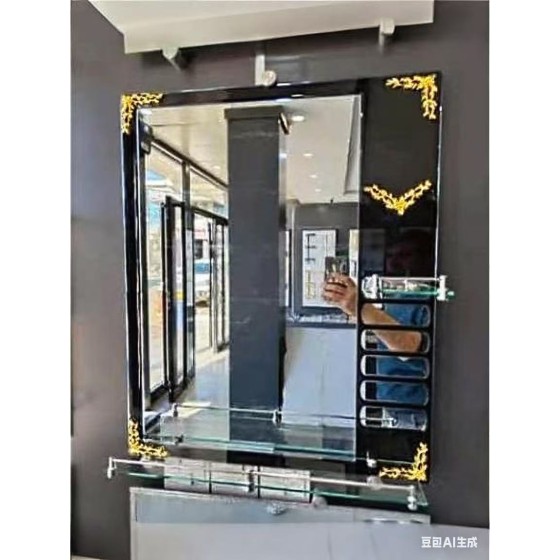 T141 50*70cm combined ordinary mirror with a storage rack