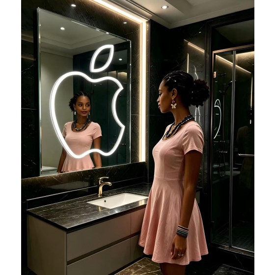 T182-NGN  80×60 led mirror,and WHITE And 3 Light ,With back panel STOCK