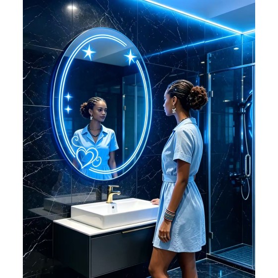 T29 70*70cm mirror,3light,romance meets modem ,stock