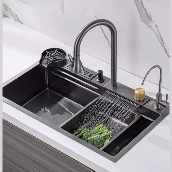 T312-NGN 75*45 BLACK SINK,STOCK