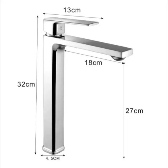 A310-NGN CHROME BASIN MIXER LONG