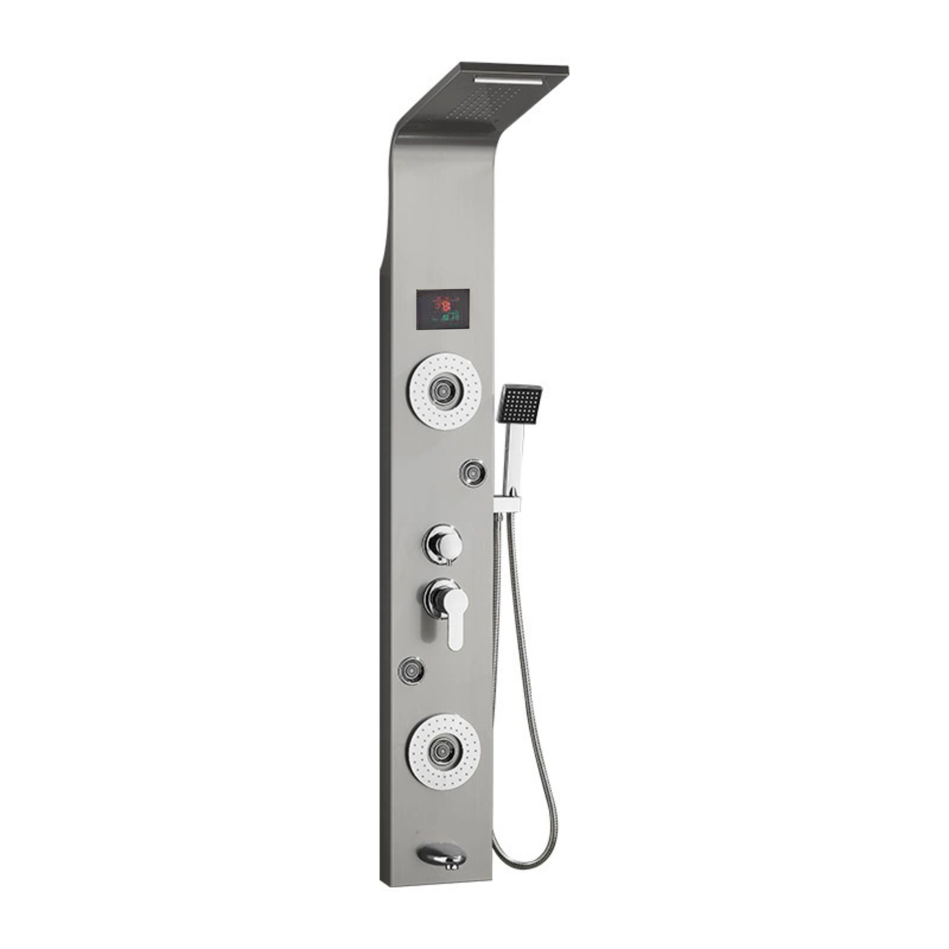 21192 LED POWER SHOWER ,STOCK,BLACK CHROME ANTI RUST GOLD,STOCK